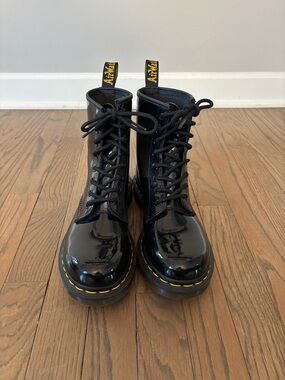 Dr. Martens 1460 Black Patent Leather Boot, Size 7